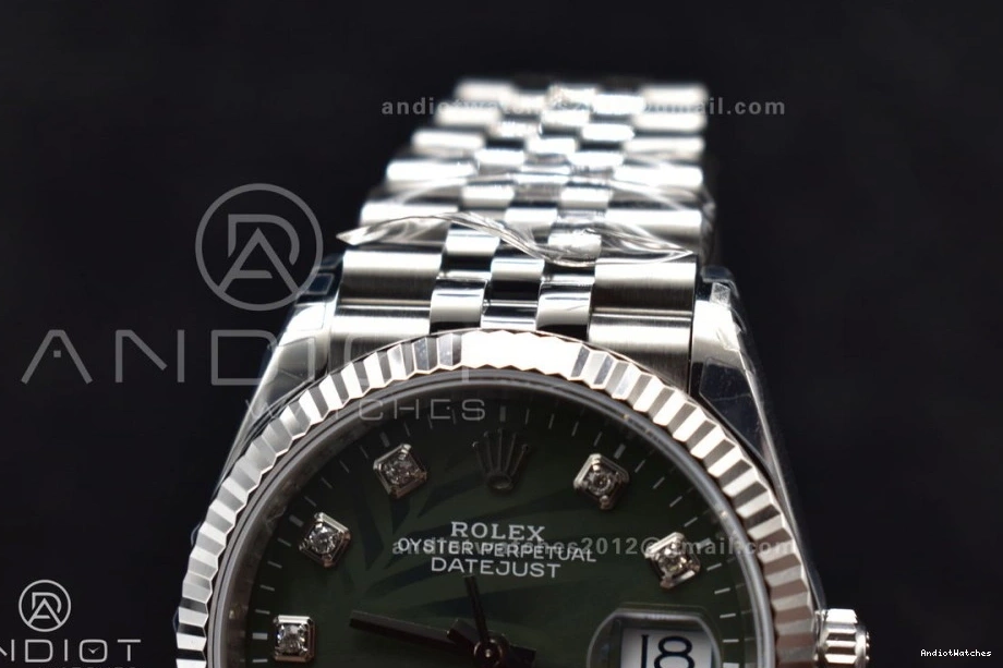 904L On Jubilee Best 36 VS 573 SS Bracelet Timeless VSF Edition DateJust Dial Diamond Steel Green 126234 1:1 0303